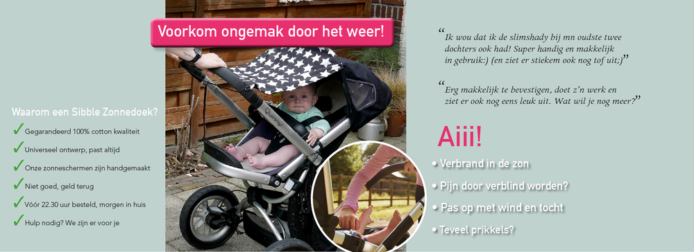 Vechter Schandalig Aktentas Schaduwdoek / zonnescherm voor o.a kinderwagen - Sibble - Sibble de leukste  babyspullen - Maxi Cosi bekleding en nog veel meer!